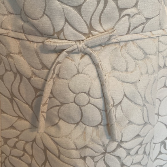 J. Crew Cream Dress. Size 6. Beautiful fabric and now detail. Worn once. - Picture 5 of 5